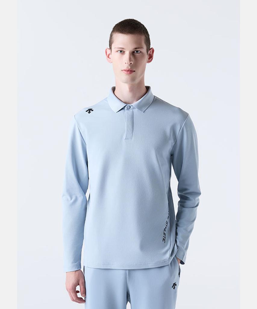 DESCENTE Training Turflite Long Sleeve Polo Shirt Grey (Sq311Tpl71)