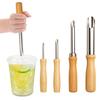 4 шт. Пробойник для соломинки, пробойник для отверстий в крышке стакана для лимонада, для соломинки, из нержавеющей стали, пробойник для отверстий для соломинки, инструмент для пробивания крышки стакана