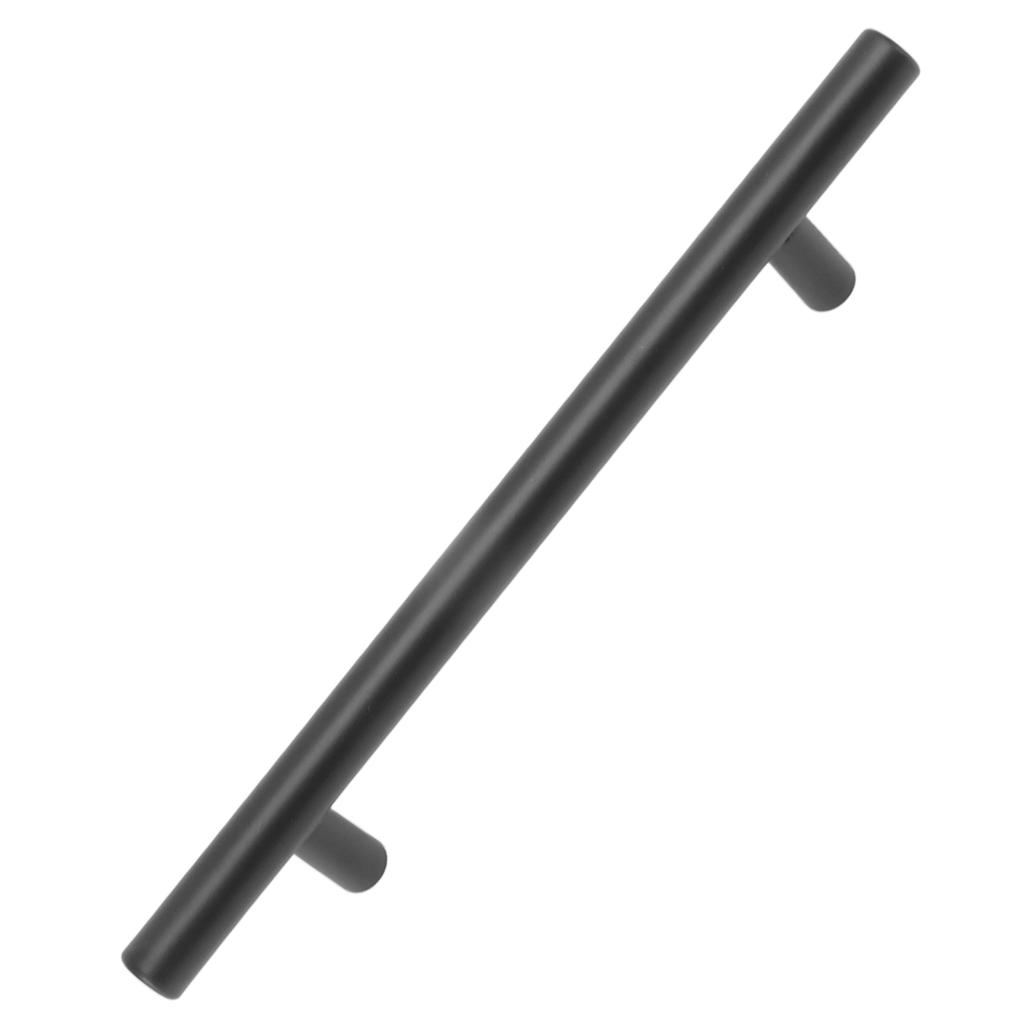 10PCS Cabinet Door T Handle Stainless Steel Modern Wardrobe Drawer Pull Handle for Bedroom Living Room Black