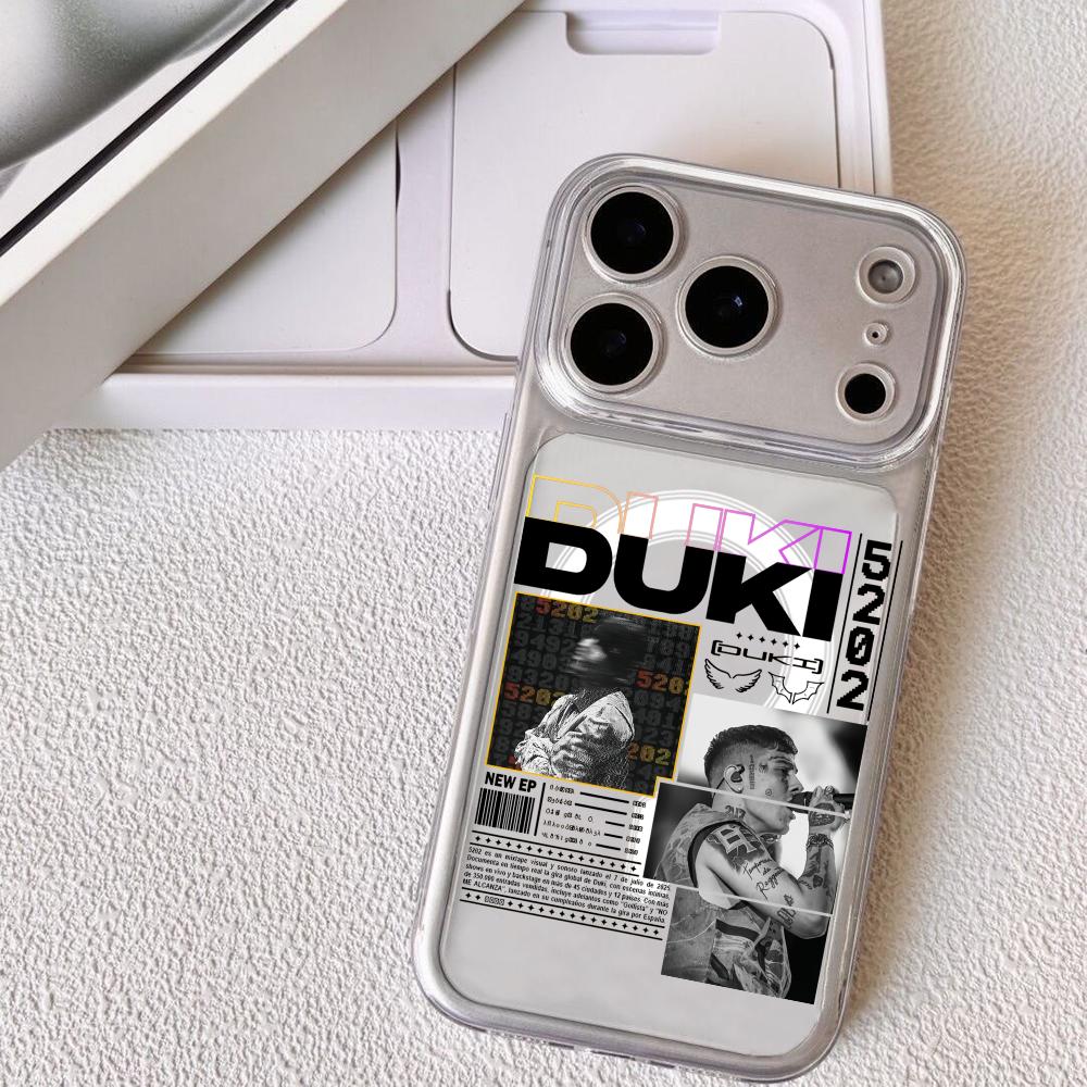 Модный чехол для телефона рэпера DUKI для iPhone 17 16 15 14 13 12 Pro Max Plus с магнитом, кристально прозрачный, для беспроводной зарядки