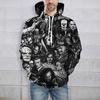 Soft And Comfortable 3d Printed Skull Hoodie For Men And Women With Drawstring Hood