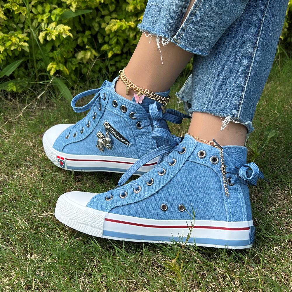 Женские модные повседневные парусиновые кроссовки, недорогие высококачественные студенческие джинсовые парусиновые туфли