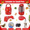 Rabbit Vest Small Pet Animal Harness Leash Set Escape Proof Cute Christmas Costume Red/Green for Hamster Mice Guinea Pig