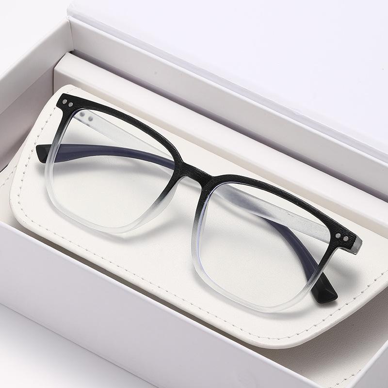 Neutral Classic Square Myopia Glasses High-Definition Blue Light Blocking Glasses Fashionable And Trendy Myopia Glasses To-4.0
