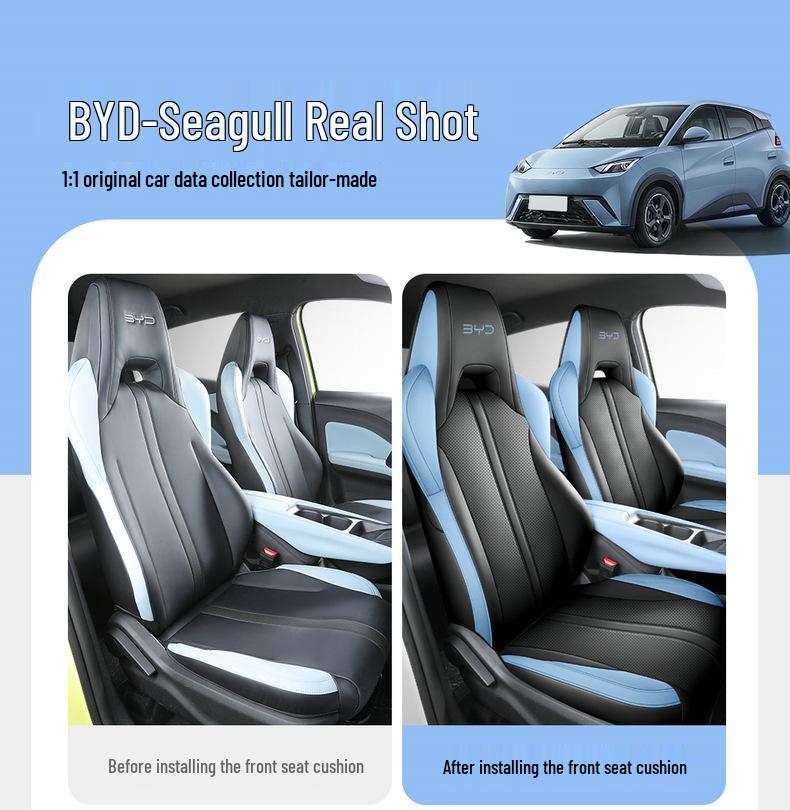 BYD Seagull Free Flying Edition Leather Seat Cover - Universal Full Surround, Four Seasons Cushion.