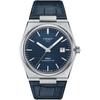 Tissot PRX Men's Watch with Leather Strap and Blue Dial, Officially Imported, Model T1374071604100