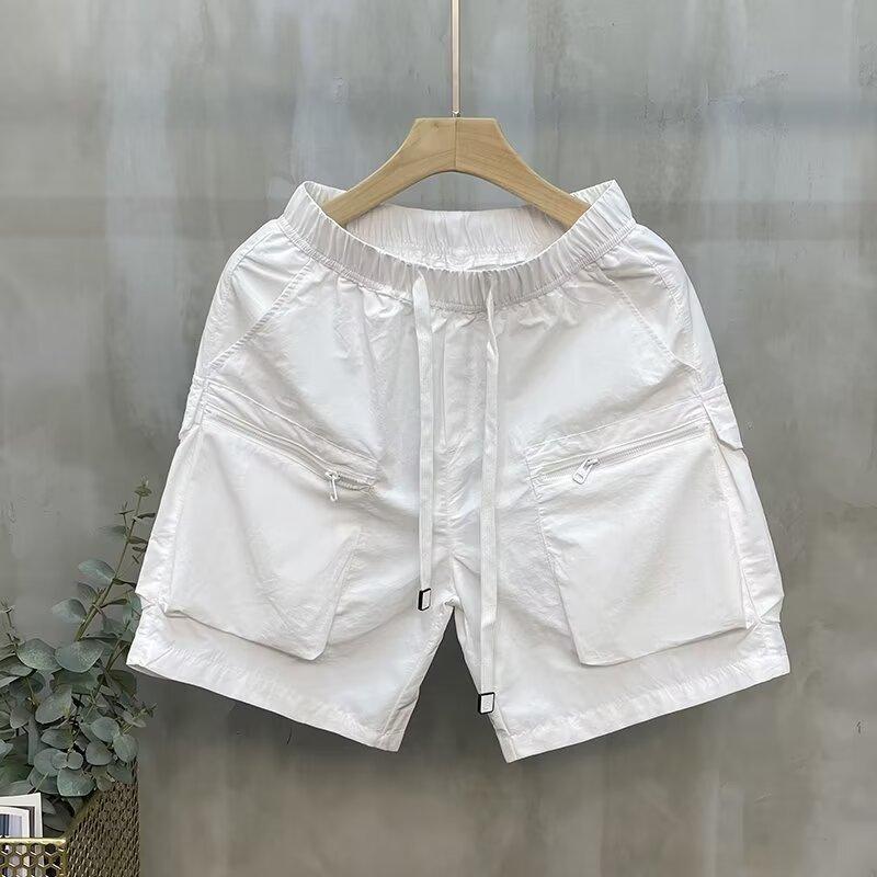2024 Трендовые унисекс свободные шорты с карманами на молнии - Японский стиль