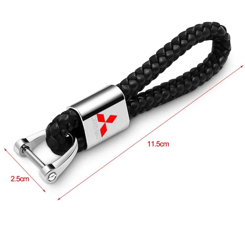 Metal Car Key Chain Key Ring Key Lanyard Car Emblem For Mitsubishi ASX Lancer Pajero Outlander L200 EVO Lancer EX Sticker Label