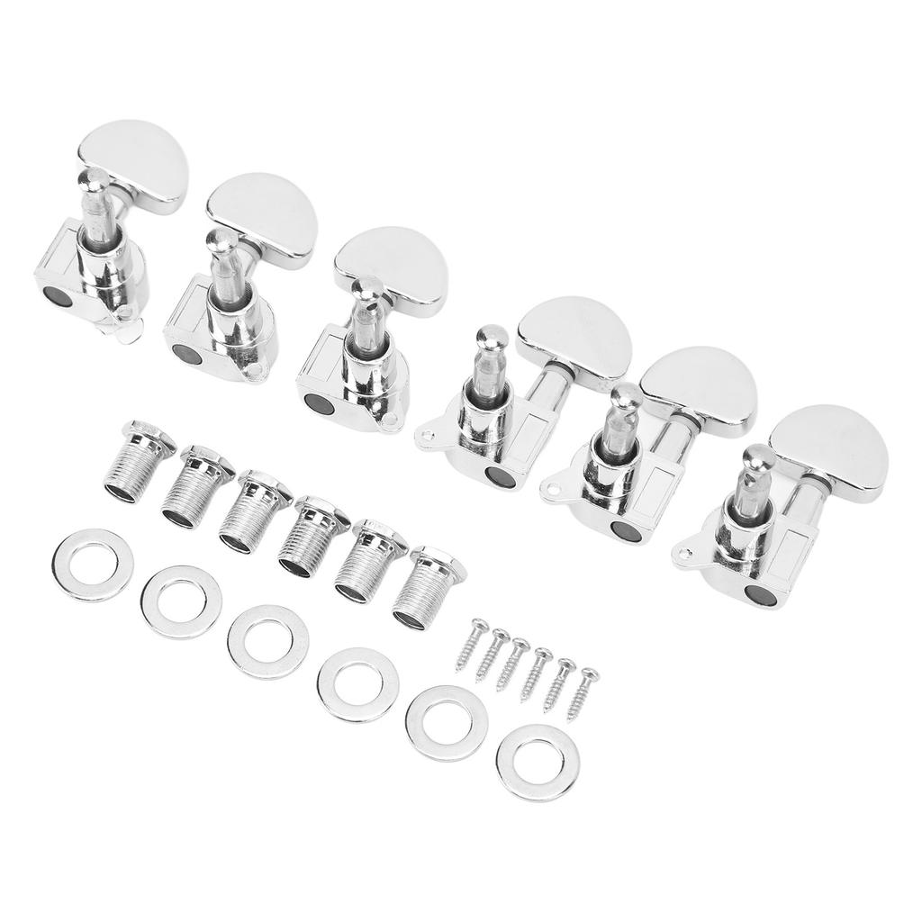 3R3L Колки для гитары с блокировкой, полукруглые головки, сверхпрочные, с внутренним механизмом, конические, колки для настройки струн, серебристые