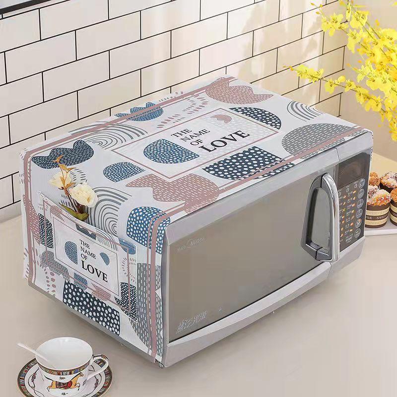 Вытяжка для микроволновой печи с боковыми карманами Чехол для духовки Масло- и пыленепроницаемая салфетка Универсальный чехол-полотенце Бытовой чехол для холодильника Пылезащитная салфетка