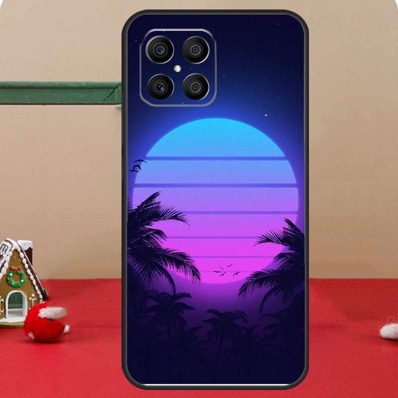 Синтвейв 80-х Ретро Неон вэйпорвейв Чехол Для Honor Magic 8 Pro 6 7 Lite Honor 400 200 50 70 X8c X8b X9a X9b X9c X9d Win RT Coque