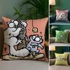 KawaiiS-Simons Кот Б Чехол для подушки Наволочка Наволочка Противопылевой клещ Подушка Невидимая молния шелковистый короткий плюш Подушка для дивана