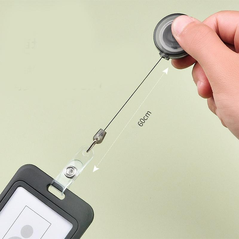 1PCS Plastic Card Cover Bags Women Men Student Bus Card Retractable Pull Badge Holder Business Credit Cards Bank ID Card Case