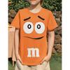Забавные, повседневные и модные футболки M&M Шоколадная конфета 3D-печать детская футболка Комикс Дети Лето Мальчики/девочки Круглый вырез Мягкие футболки 3D-печать Аниме Топы