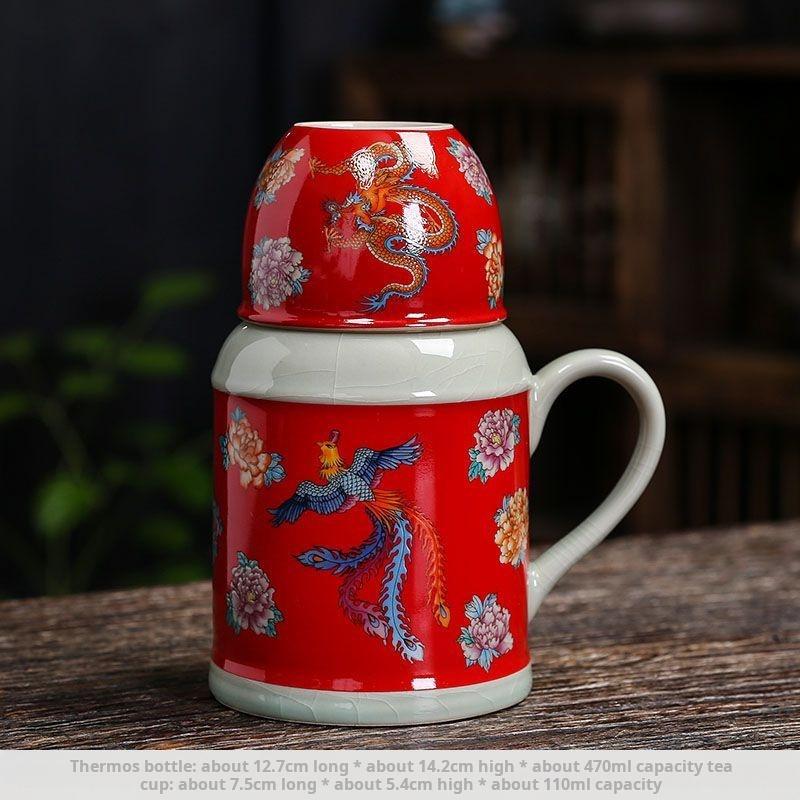 Древняя керамическая глина маленький теплый горшок для дома с крышкой чайник чайная чашка большая емкость сине-белая керамическая тушеная чайная чашка чашка для влюбленных