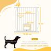 Extendable Dog and Cat Gate with Integrated Cat Flap, Made of Steel and ABS, 75-85x2x76 cm, White