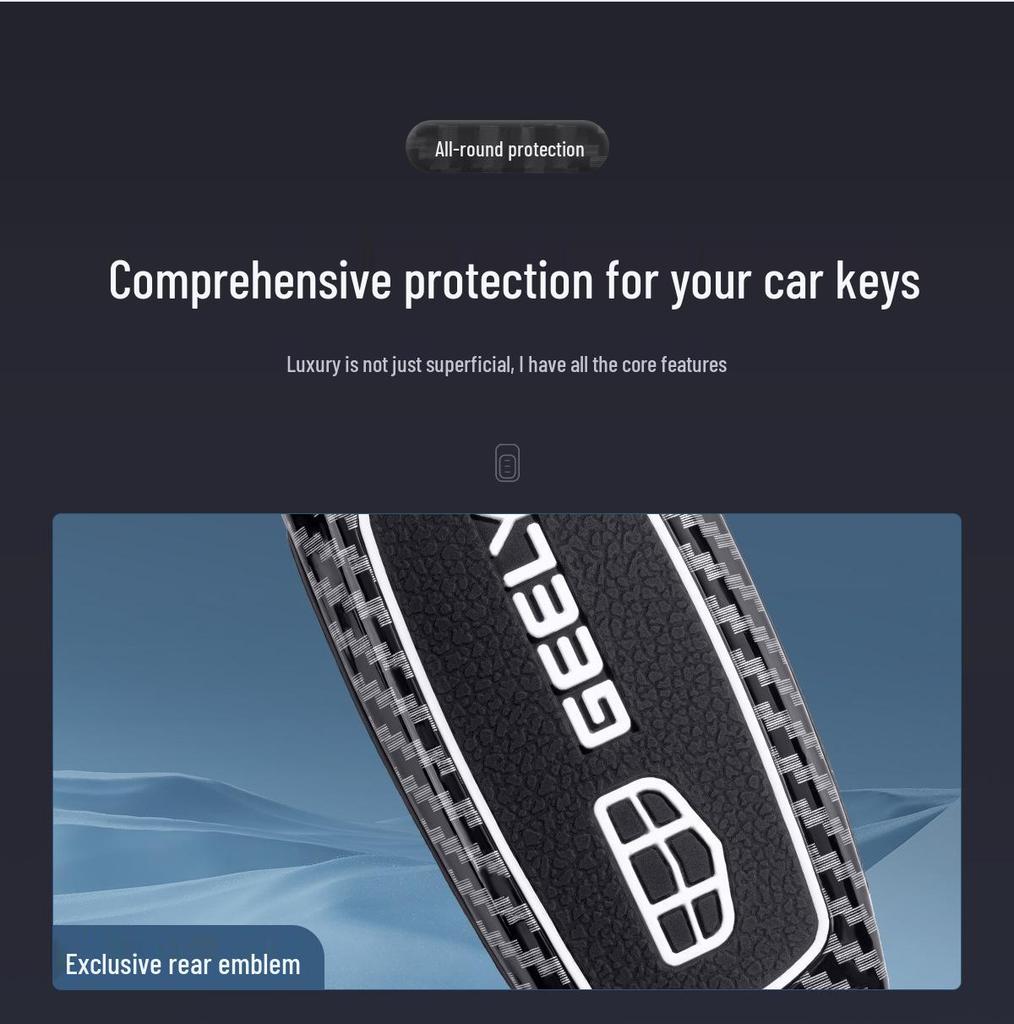 Чехол для ключа Geely New Boyue Pro для Xingyue S - Премиальный полноразмерный чехол для автомобильного ключа с пряжкой для мужчин и женщин