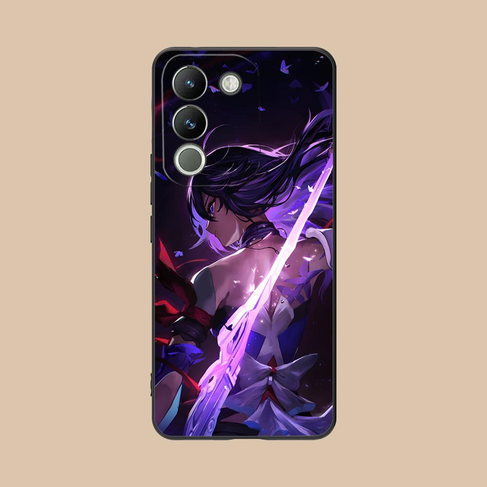 HSR Seele Матовый чехол из ТПУ для мобильного телефона VIVO V60 V50 V40 V30 V29 V27 V25 V23 Pro Lite 5G Цветной печатный чехол