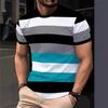 Men Summer 3D Stripe T Shirts Funny  Digital Printing Streetwear Tshirt Fashion Casual Short Sleeve Tops T-Shirts