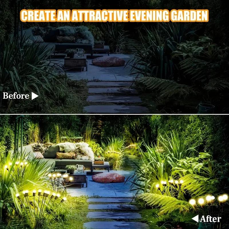 6/8/10 светильник на солнечной батарее светлячок уличный водонепроницаемый солнечный садовый светильник наземное освещение для двора рождественское украшение