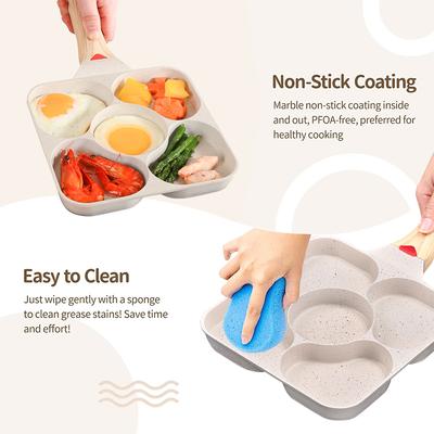 Сковорода для жарки яиц на 4/5 стаканов, антипригарные сковороды для блинов, кухонная утварь, сковорода для блинов и омлета, алюминиевый сплав, яйцеварка