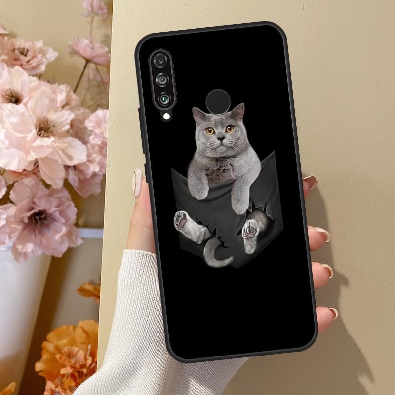 Чехол для Huawei Nova 7i 8i 11i 12i 12s Y73 Y70 Y90 Y60 Y72 Y61 Y91 9 10 SE P30 Pro P40 Lite с изображением Британской короткошерстной кошки