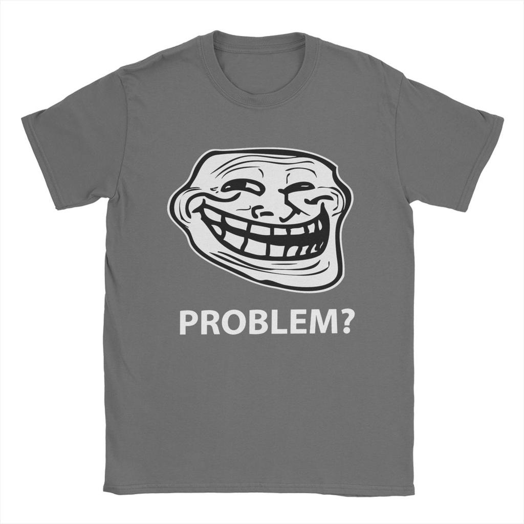 Мем Trollface Rage Comic Смешной Тролль Шутка Интернет Футболка Мужская 100% Хлопок Футболки Футболка с Коротким Рукавом Уникальная Одежда