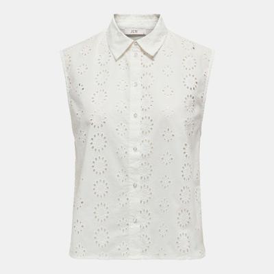 Женская безрукавка-шемисетка с вышивкой в английском стиле