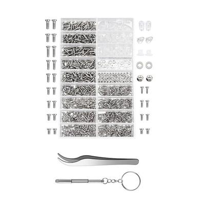 Маленькие винты M1/M1.8/M2/M2.5 Ассортимент мини-винтов из нержавеющей стали Винты для машин Часы