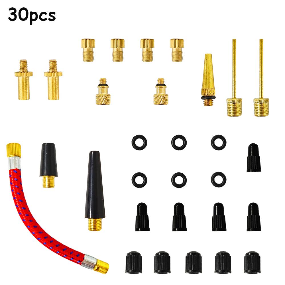 All in 1 Bicycle Valve Accessories SV AV DV Tire Ball Pump up Valve Adapter for Bicycle Balls