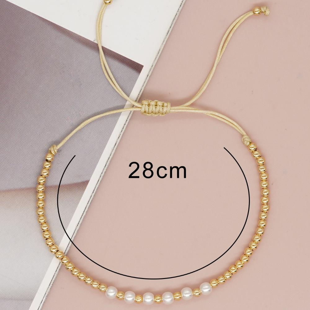 Позолоченные Браслеты С Бусинами в Серферском Стиле Браслет с Шармом из Натурального Жемчуга Ручной Работы Модные Летние Украшения для Женщин Подростков Подарок