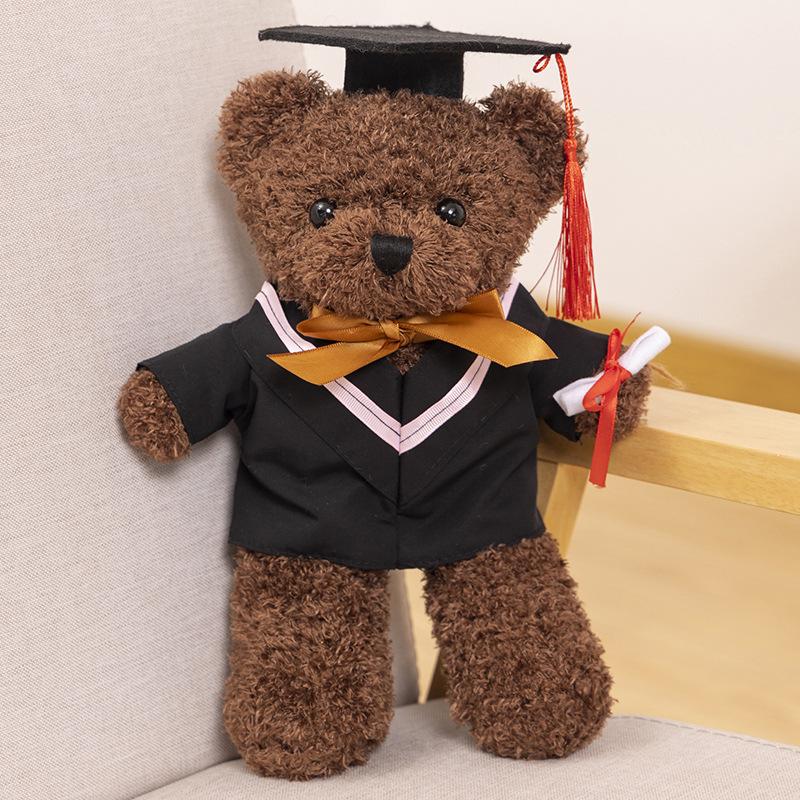 Graduation Season Wear Doctor Hat, Dr. Bear Doll, Dr. Bear Plush Teddy Bear Graduation Bear Doll Gift