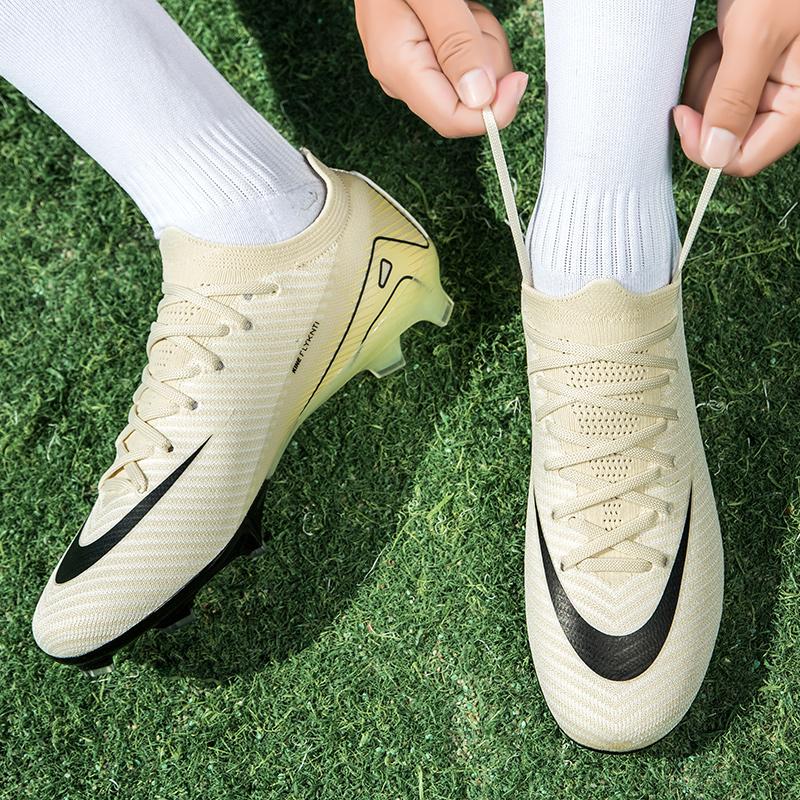 Новые мужские футбольные бутсы шипы длинные шипы уличные спортивные футбольные туфли взрослые тренировочные для мальчиков нескользящие дышащие матчевые удобные