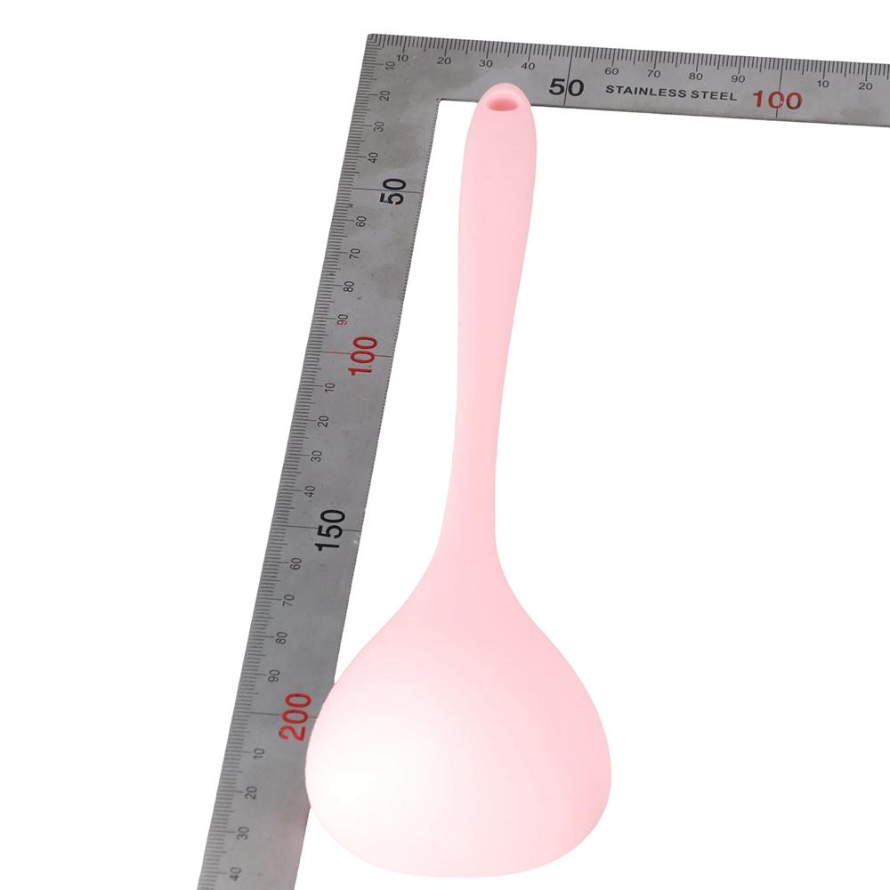 Heat Resistant Curved Handle Non-stick Dinnerware Tableware Soup Ladle Serving Spoon Scoop