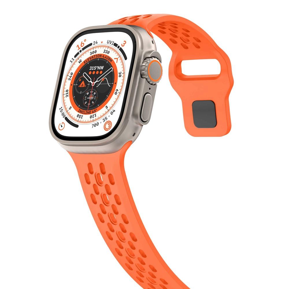 Ремешок для Apple Watch Series 10 9 8 7 SE 6 5 4 3 2 1 42 мм 41 мм 40 мм 38 мм Перфорированный силиконовый ремешок для запястья