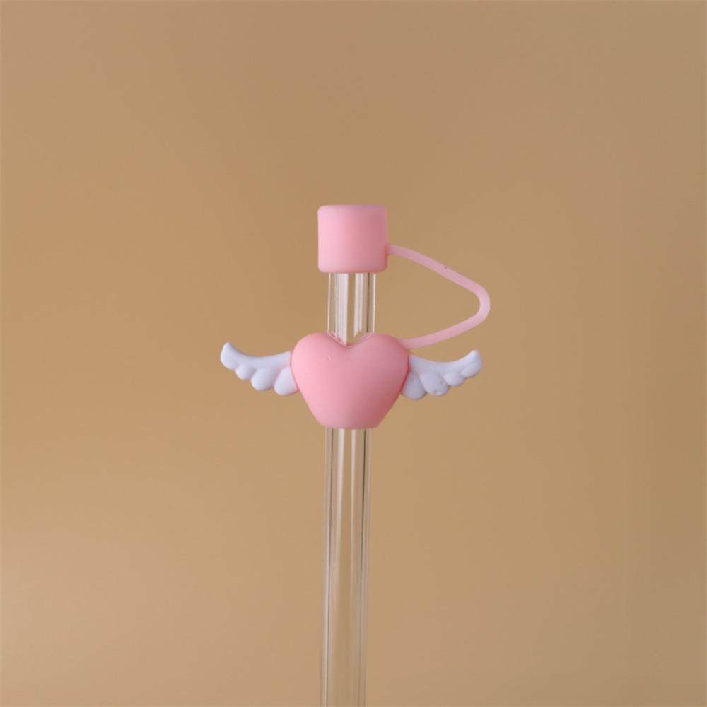 Cartoon Cute Drinking Straw Dust Cap 3D Straw Tips Cover New Silicone Straw Plug Bottle