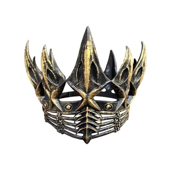 Evil Queen Crown Headband Adult Goth Headpiece for Medieval Halloween Party Masquerade Stage Performance