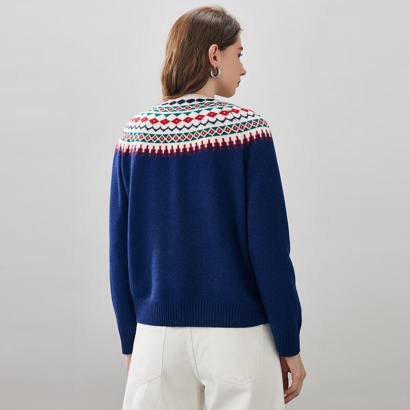 Женский жаккардовый кардиган из шерсти в стиле Fair Isle