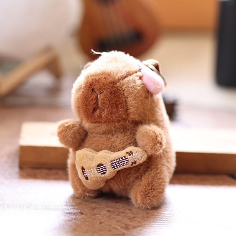 Cute Capybara Plush Toy Pendant With Pp Cotton Filling For Bag Decor And Gifts