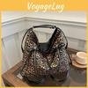 Trendy Leopard Print Fashionable Tote Bag Stylish Chic Design Versatile Shoulder And Crossbody Bag In Deep Brown And Khaki Colors