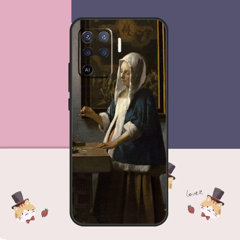 Кейс Johannes Vermeer для Oppo A38 A58 A78 A98 A54 A74 A94 A18 A57 A17 A77 A80 A60 A40 A96 A76 A16 A15 A5 Pro