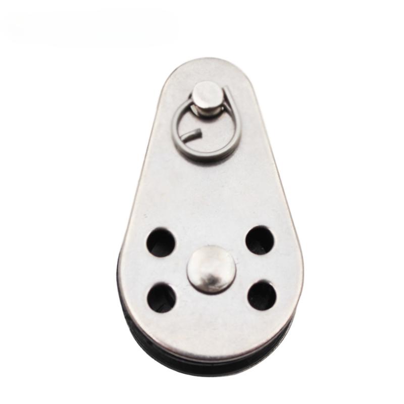 High Strength Stainless Steel Pulley Nylon Sheave Fits 2mm-8mm Rope for Off-Road Winch Accessory Use