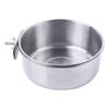 Clamp-on Hamster Hanging Stainless Steel Water Drinker Cage Cup Parrot Feeding Bowl Bird Feeder