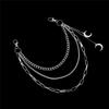 1 комплект Harajuku готических аксессуаров для женщин, подвески в виде луны, цепочка на джинсовых брюках унисекс