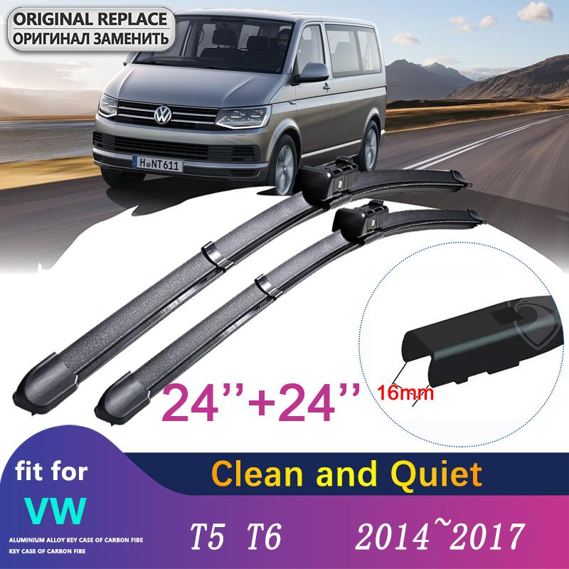 Дворники для Volkswagen VW Transporter T5 T6 Caravelle Multivan 2014~2017 Передние Стеклоочистители Автотовары
