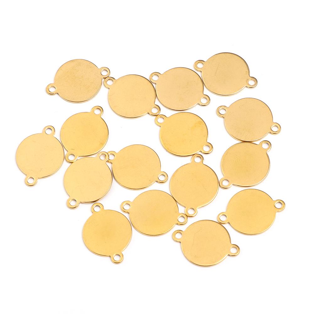 10Pcs Stainless Steel Blank Pendant Multi Size Round Disc Pendant For DIY Logo Hanging Tag Necklaces Jewelry Making Supplies