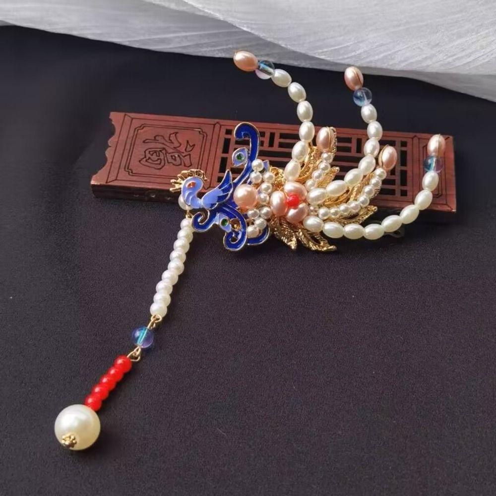 Pearl Chinese Style Hairpin Tassel Hanfu Headwear Antique Hanfu Hair Stick  Girl Hair Accessories