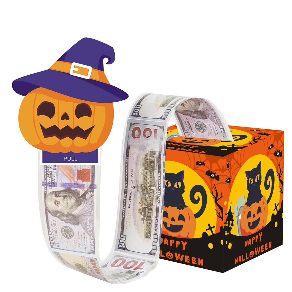 Gift Halloween Box Scene With Pumpkin Cat Castle Design For Festival Decor