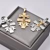 Retro Stainless Steel Little Angel Jesus Crucifix Cross Pendant Necklace Chain for Women Men Prayer Faith Charms Metal Jewelry