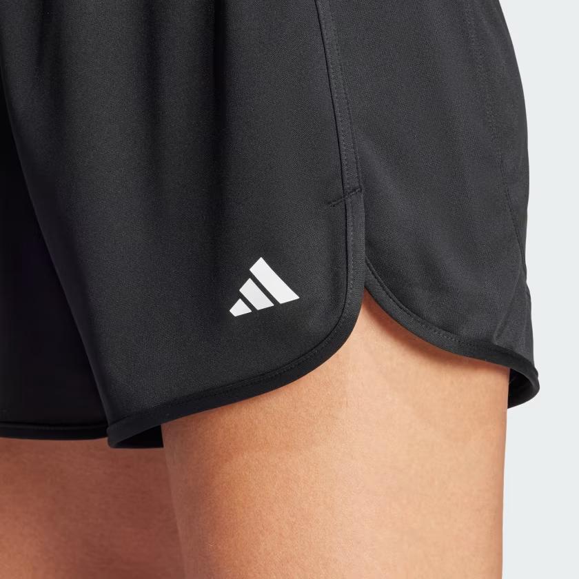 Adidas Трикотажные шорты Pacer Essentials с высокой посадкой и сплошным логотипом, женские шорты, черные IQ2576